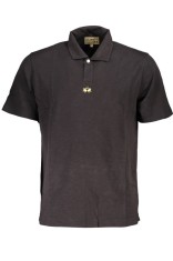 La Martina Tricou polo barbati, cu mini logo brodat pe centru, Regular Fit, Negru, S foto