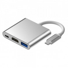 Adaptor Convertor USB 3.1 Type C la HDMI 4K, USB 3.0 si USB Type C foto