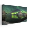 Tablou aurora boreala - Luminile Nordului in Norvegia Tablou canvas pe panza CU RAMA 70x140 cm