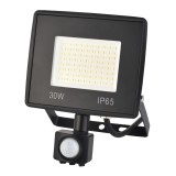 Proiector LED cu senzor de miscare Hoff Noctem Max, 30W, 3900lm, lumina rece 6500K, IP65