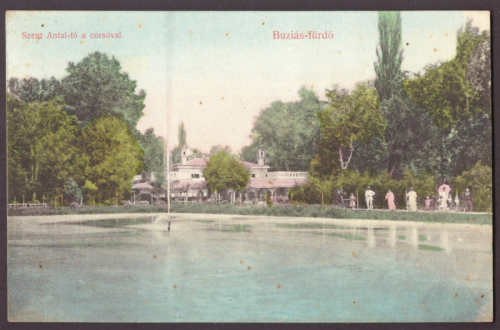 993 - BUZIAS, Timis, Fantana arteziana din Parc - old postcard - used - 1908