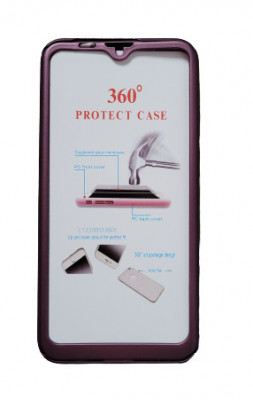 Husa de protectie 360&amp;#039; fata + spate + folie sticla Samsung Galaxy A10 , Mov foto