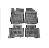 Set covorase auto din cauciuc KIA RIO (UB), 09.2011-12.2016, presuri tip tavita, negru