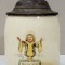 HALBA DE BERE, CERAMICA CU CAPAC DIN METAL , MINIATURA , BAVARIA , CCA. 1900