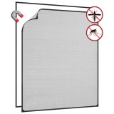 Cumpara ieftin Plasă insecte magnetică, antracit, 100x120 cm, fibră de sticlă