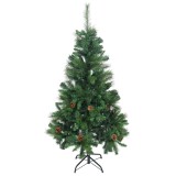 Brad artificial de Craciun, conuri, GL50418AP, verde, 150 cm, suport inclus