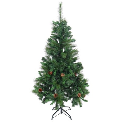 Brad artificial de Craciun, conuri, GL50418AP, verde, 150 cm, suport inclus foto