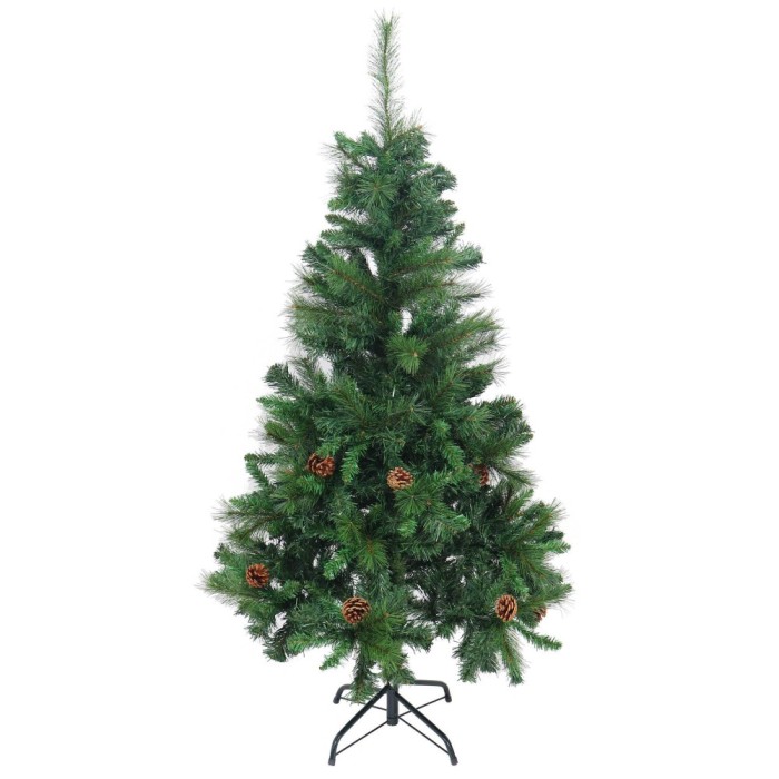 Brad artificial de Craciun, conuri, GL50418AP, verde, 150 cm, suport inclus