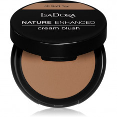 IsaDora Nature Enhanced Cream Blush Blush compact cu oglinda culoare 40 Soft Tan 3 g