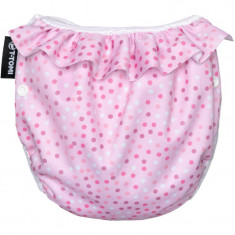 T-TOMI Diaper Swimwear Pink Dots scutece lavabile tip slip de înot 5 - 15 kg 1 buc