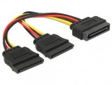 Cablu alimentare SATA la 2 x SATA 15 cm, Delock 60105