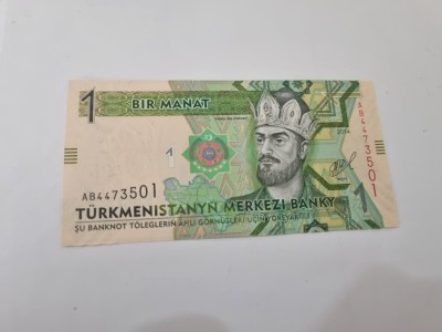 BANCNOTA TURKMENISTAN 1 M 2014 foto