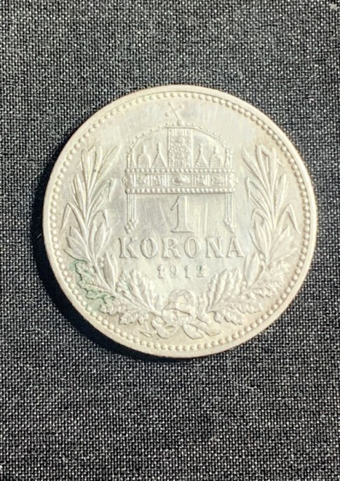 Moneda 1 coroana 1912 Austro Ungaria argint