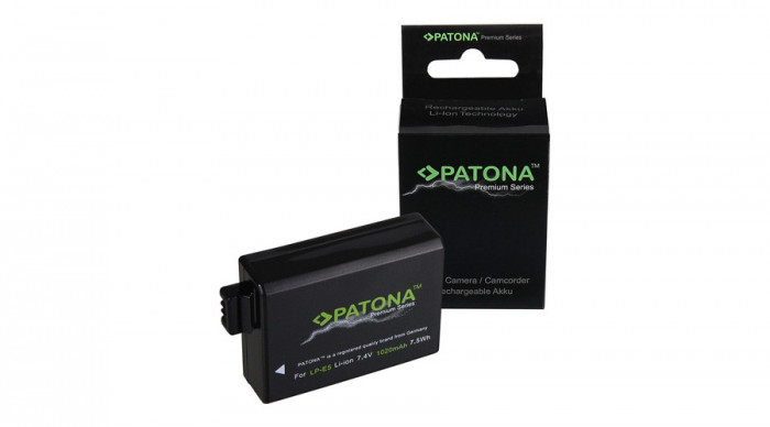 CANON LP-E5 LPE5 EOS-450D EOS 450D EOS450D 1020mAh / 7.4V / 7,5Wh Baterie Premium - Patona Premium