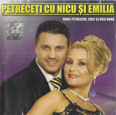 CD Nicu Paleru Și Emilia Ghinescu Turcu &amp;lrm;&amp;ndash; Petreceți Cu Nicu Și Emilia, original foto