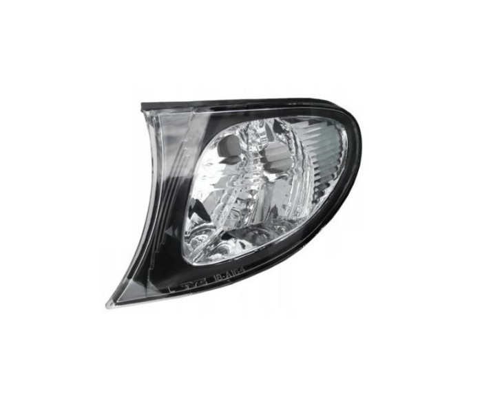 Lampa semnalizare fata Bmw Seria 3 (E46), Sedan/Combi, 10.2001-06.2005, fata, Stanga, semnalizare alba, rama reflector negru; cu suport becuri, TYC