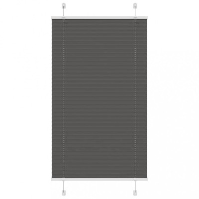 vidaXL Jaluzea plisată negru 75x150 cm Lățime țesătură 74,4cm poliester foto