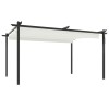 Pavilion gradina, acoperis retractabil, crem, 4x3 m