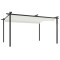 Pavilion gradina, acoperis retractabil, crem, 4x3 m