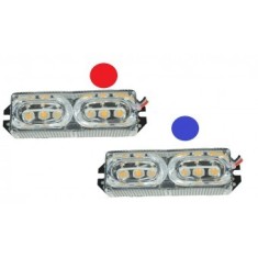 Set stroboscoape LED cu doua jocuri de lumini si 6 led Rosu-Albastru