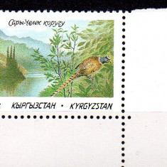 KIRGHIZSTAN, KÂRGÂZSTAN, Kyrgyzstan 1992, Fauna, Pasari, serie neuzata, MNH