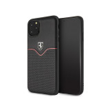 Husa Piele - TPU Ferrari pentru Apple iPhone 11 Pro Max, Off Track Victory, Neagra FEOVEHCN65BK