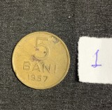 Moneda 5 bani 1957 RPR