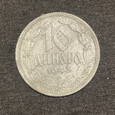 Moneda 10 dinari 1943 Iugoslavia