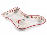 Cumpara ieftin Platou Craciun ceramica multicolora cm 20 x 26 H