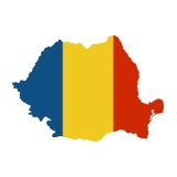 Harta decorativa tricolor Romania, PVC, rezistenta la apa, 50x70 cm