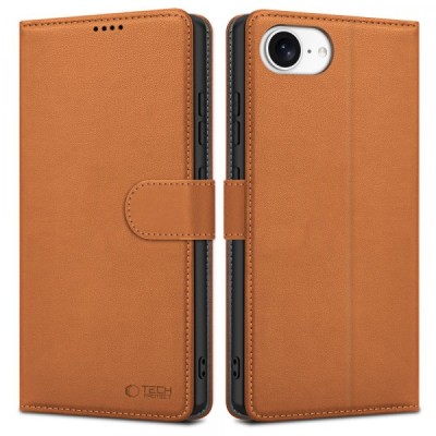 Husa pentru Apple iPhone 16e, Tech-Protect, Wallet, Maro foto