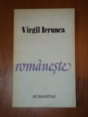ROMANESTE de VIRGIL IERUNCA,BUC.1991 foto