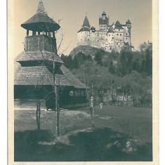 798 - Brasov, BRAN Castle, Romania - old postcard, real PHOTO - used - 1935