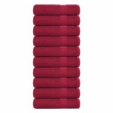 Gossi prosoape de dus, frogn, 10 buc., bordeaux, 70x140 cm, 360 g/m2