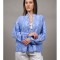 BLUZA TIP TUNICA SCURTA CU BRODERIE ALTOFONTE TALIE UNICA Albastru