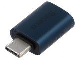 Adapter USB 3.2 Gen 2 USB A la USB C, culoare albastră, Baseus