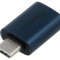 Adapter USB 3.2 Gen 2 USB A la USB C, culoare albastră