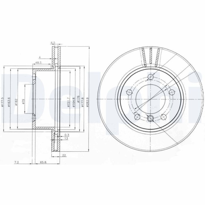 DELPHI BG3899C Disc frana