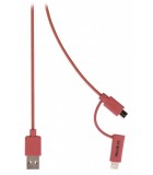 Cablu alimentare si sincronizare rosu USB 2.0 A tata - micro B tata, Valueline