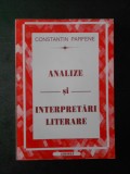 CONSTANTIN PARFENE - ANALIZE SI INTERPRETARI LITERARE