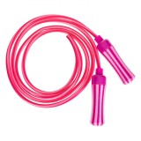 Coardă de Sărit, Model Copii, Lungime 2.1m, Culori Fucsia/Verde Deschis, M&acirc;nere Plastic, Oem