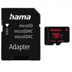 Card de memorie Hama 181000 microSDXC, 128GB, UHS-I, V30, UHS 3 + Adaptor SD