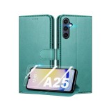 Husă Samsung Galaxy A25 5G + 2 bucăți folie de protecție ecran din sticlă temperată, blocare RFID din PU premium