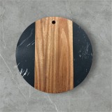 Tocator de bucatarie SanDonna 899 Negru, rotund, 25 x 25 cm