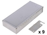 Carcasă ecranare oțel cu compartiment 68x161x28mm