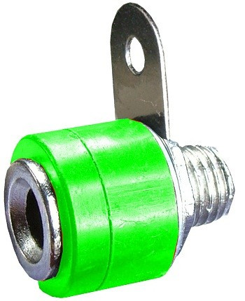 Borna 4mm, mama, verde, fixare pe panou - 122561