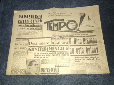 ZIARUL TEMPO 27 AUGUST 1936 foto