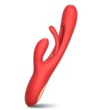 Vibrator Magnus, Vibrating &amp; Patting, Silicon, USB, Rosu, 24 cm, Passion Labs, Sensations