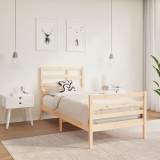 vidaXL Cadru de pat Small Single 2FT6, 75x190 cm, lemn masiv