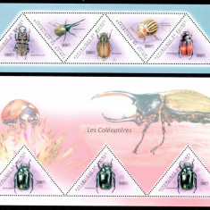 Guineea Guinea 2011, Mi #8554-8558 + Bl 1981, insecte, gandaci, MNH, cota 38 €!